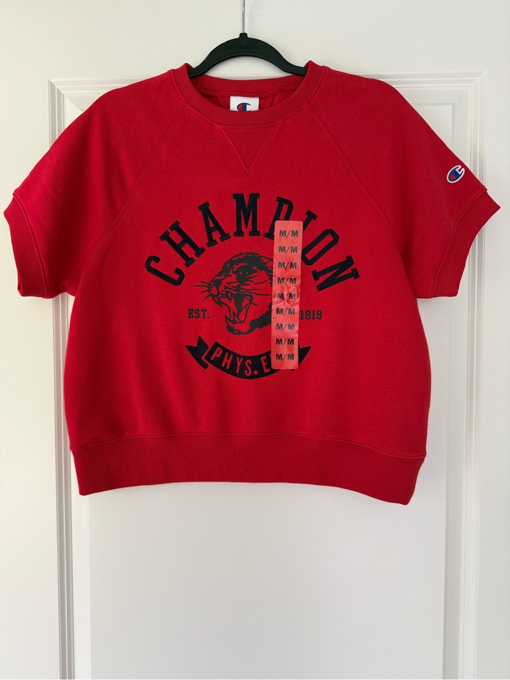 Champion Red Short-Sleeve Graphic Crewneck Tee
